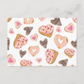 かわいいハートバレンタインデートベビー用の本 エンクロージャーカード (裏面)