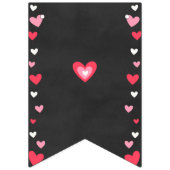 かわいいハートバレンタインデーパーティー バンティングフラッグ (第1の旗)