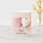 かわいいハートバレンタインデー カード (黄色い花)