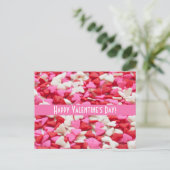 かわいいハートバレンタインデー シーズンポストカード (スタンド正面)