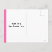 かわいいハートバレンタインデー シーズンポストカード (裏面)