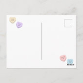 かわいいハートバレンタインデー ポストカード (裏面)