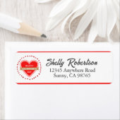 かわいいハートバレンタイン住所 シール (インサイチュ)