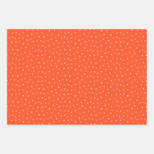 かわいいハートバレンタイン ラッピングペーパーシート (正面2)