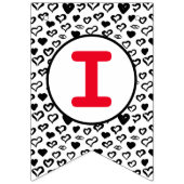 かわいいハートバンティングバナー バンティングフラッグ (第3の旗)