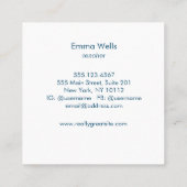 かわいいハートバードハウススクエアビジネスカード スクエア名刺 (裏面)