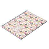 かわいいハートパステルカラーズモノグラム名 ノートブック (左側)