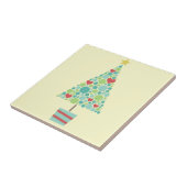 かわいいハートパステルモダンクリスマスツリー タイル (側面)