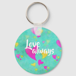 かわいいハートパターン愛常にあなたの名前バレンタイン キーホルダー