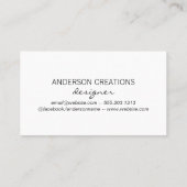 かわいいハートパターン 名刺 (裏面)