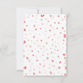 かわいいハートピンク赤金ゴールドデジタルバレンタインデー 招待状 (裏面)