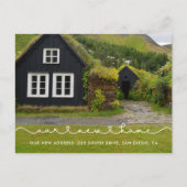 かわいいハートフォントの新居案内 はがき 私たちの新しい家 (正面)