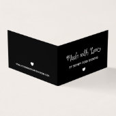 かわいいハートブラック作りのラブつるラベル 名刺 (外部)