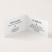 かわいいハートブラック作りのラブつるラベル 名刺 (内部)