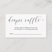 かわいいハートブルー少年おむつくじベビーシャワー エンクロージャーカード (正面)