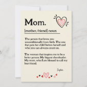 かわいいハートママ辞典 母の日 シーズンカード (正面)