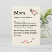 かわいいハートママ辞典 母の日 シーズンカード (スタンド正面)