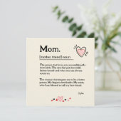 かわいいハートママ辞書ママの日 サンキューカード (スタンド正面)