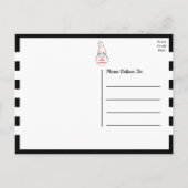 かわいいハートマンガレッドブラックガーデン格言誕生日 ポストカード (裏面)