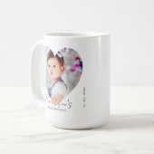 かわいいハートミニマル写真第1誕生日 コーヒーマグカップ (正面左)