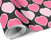 かわいいハートラブバレンタインのパターン ラッピングペーパー (ロールコーナー)