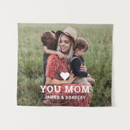 かわいいハートラブユーママ 母の日写真 タペストリー