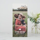 かわいいハートラブユーママ 母の日 フォト カード (スタンド正面)