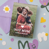 かわいいハートラブユーママ 母の日 フォト カード
