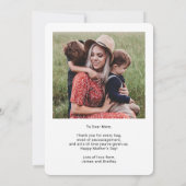 かわいいハートラブユーママ 母の日 フォト カード (裏面)
