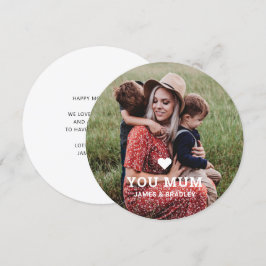 かわいいハートラブユーマム 母の日 フォトカード 招待状