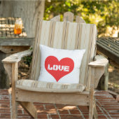 かわいいハートラブ バレンタインデー 赤 白 ギフト アウトドアクッション (椅子)