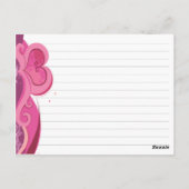 かわいいハートレシピカード ポストカード (裏面)