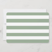 かわいいハート写真ストリップ誕生告知セージ サンキューカード (裏面)