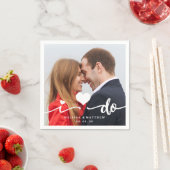 かわいいハート写真結婚の紙ナプキン スタンダードカクテルナプキン (インサイチュ)