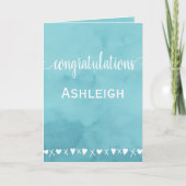 かわいいハート卒業おめでとう カード (正面)