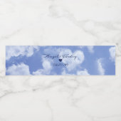 かわいいハート型の雲とブルースカイエレガントな結婚式 ペットボトルラベル (シングルラベル)