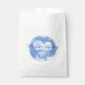 かわいいハート型の雲と青空のエレガントなウェディング フェイバーバッグ (正面)