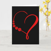 かわいいハート型ピクルスビールプレーヤーギフトバレンタイン カード (黄色い花)