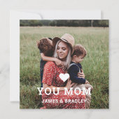 かわいいハート愛あなたママ誕生日 ノートカード (正面)