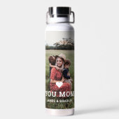 かわいいハート愛あなた母の日の写真 ウォーターボトル (背面)