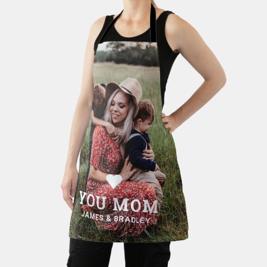 かわいいハート愛あなた母の日の写真 エプロン (インサイチュ)