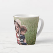 かわいいハート愛あなた母の日の写真 カフェラテマグ (右アングル)