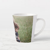 かわいいハート愛あなた母の日の写真 カフェラテマグ (右)