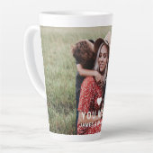 かわいいハート愛あなた母の日の写真 カフェラテマグ (左アングル)