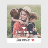 かわいいハート愛あなた母の日の写真 シール (シート)