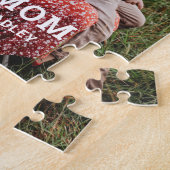 かわいいハート愛あなた母の日の写真 ジグソーパズル (側面)