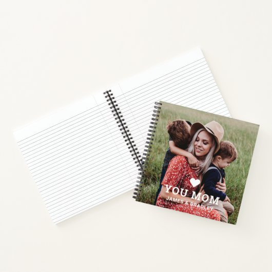 かわいいハート愛あなた母の日の写真 ノートブック (内部)