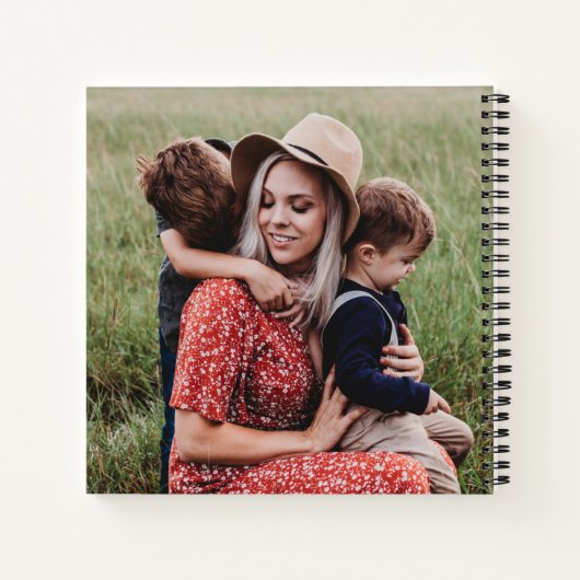 かわいいハート愛あなた母の日の写真 ノートブック (裏面)