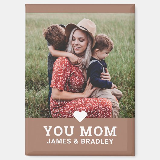 かわいいハート愛あなた母の日の写真 マグネット (正面)