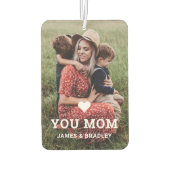 かわいいハート愛あなた母の日 カーエアーフレッシュナー (裏面)